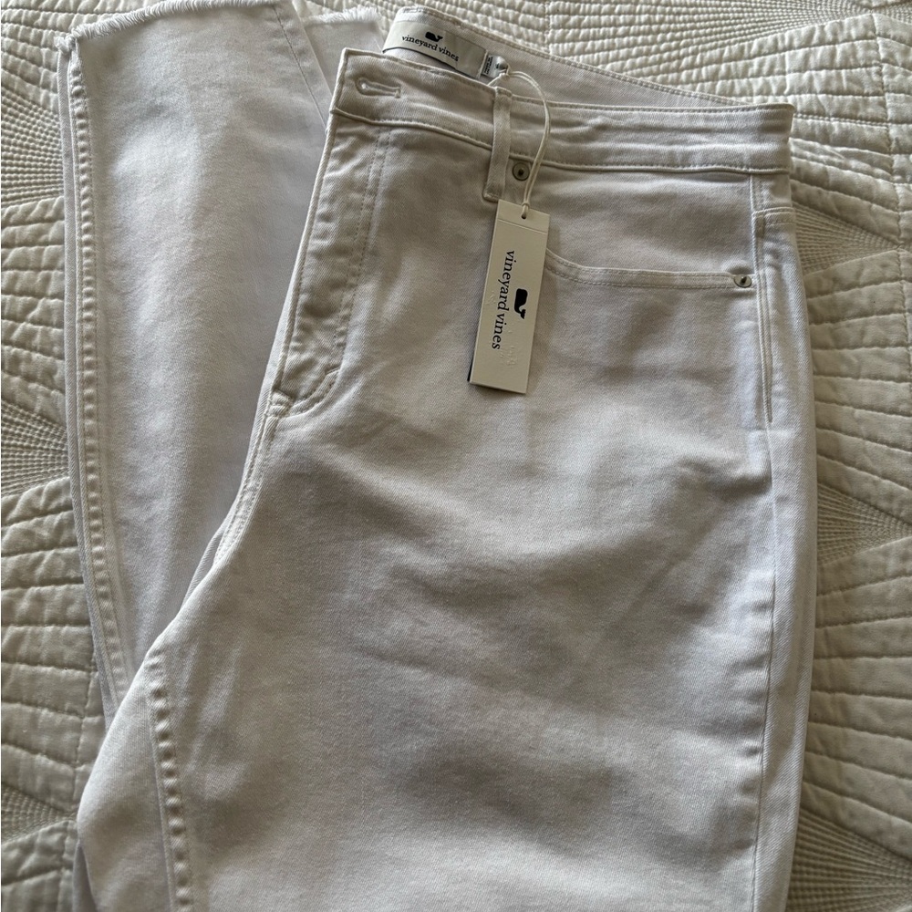 NWT Vineyard Vines High Rise Skinny Ankle White Jeans